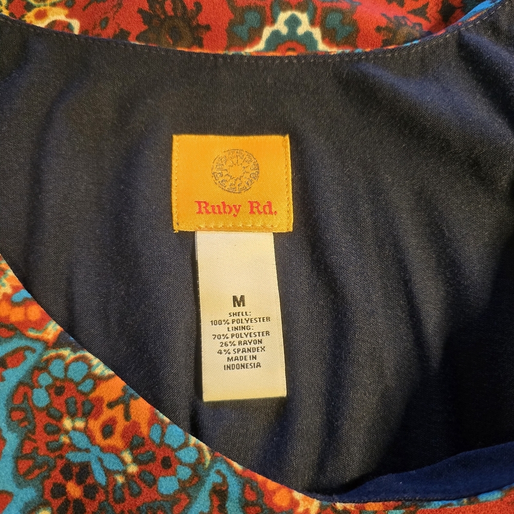 Ruby Rd Mandala Print Tunic Top Boho Colorful V-N… - image 9